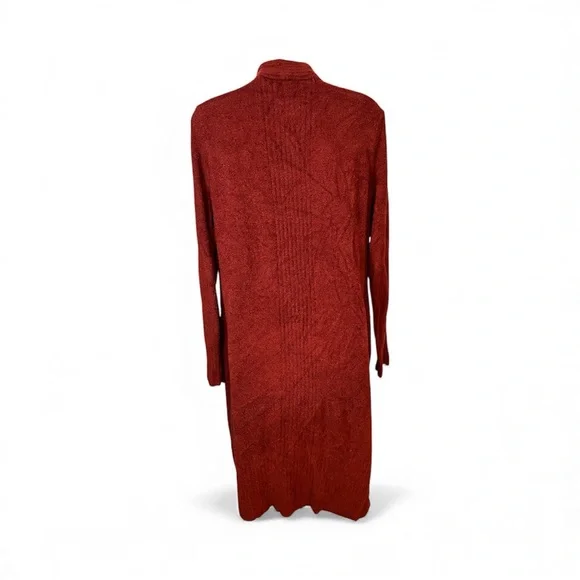 Barefoot Dreams Women's Long Burgundy Sweater Cardigan - Picture 3 of 7